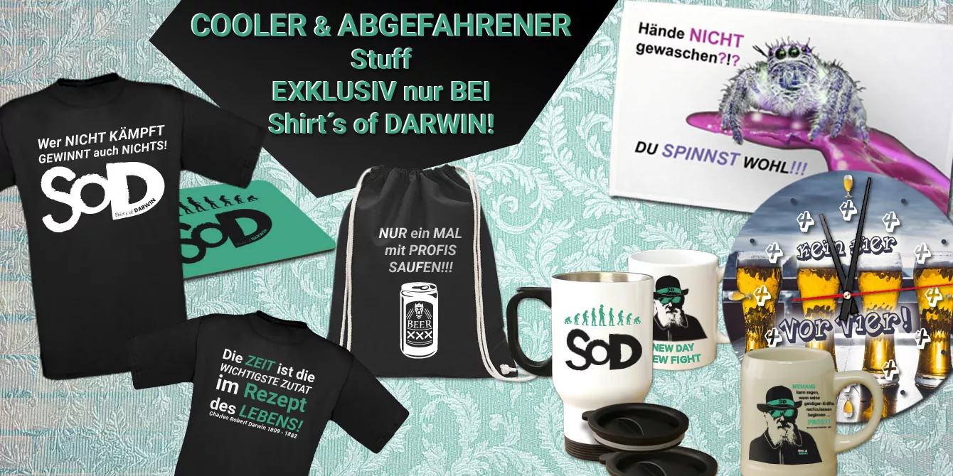 Coole bedruckte Motiv-T-Shirts - Tassen - Uhren - Bild