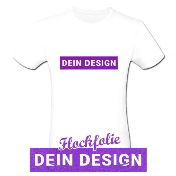 Preview: T-Shirt bedrucken 1 - 2 Farben - Sprüche & einfache Motive Flockfolie