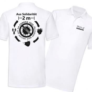 Preview: Coronavirus Polo-Shirt - Aus Solidarität 2 Meter