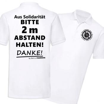 Preview: Coronavirus Polo-Shirt - Bitte 2 Meter Abstand halten