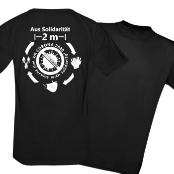 Preview: Coronavirus T-Shirt - Aus Solidarität Rückenmotiv