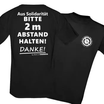 Coronavirus T-Shirt Coronavirus T-Shirt - Bitte 2 Meter Abstand halten