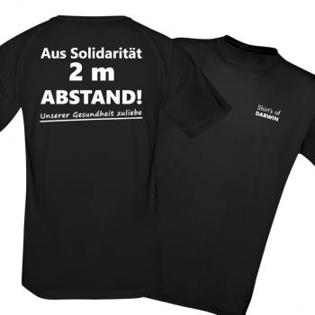 Preview: Coronavirus T-Shirt - Aus Solidarität 2 Meter Abstand - Der Gesundheit zuliebe - Front & Back