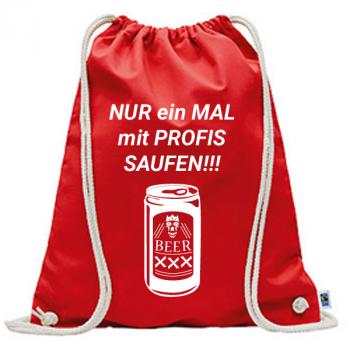 Preview: Festivalbag mit Motiv aus Fairtrade Baumwolle in rot - Bild