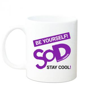 Preview: Design Tasse/Kaffebecher Be Yourself personalisiere lila - Bild