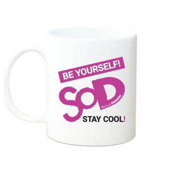 Preview: Design Tasse/Kaffebecher Be Yourself pink - Bild