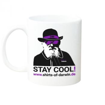 Preview: Motiv-Becher Stay cool lila - Bild