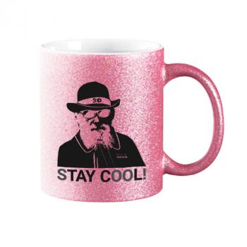Preview: Sparkle Motiv-Tasse Stay cool - pink - Nild