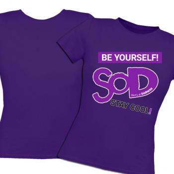 Preview: Motiv Frauen T-Shirt Be yourself lila-lila - Bild