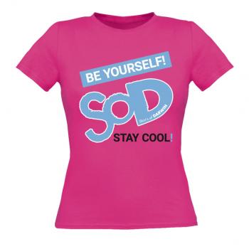 Preview: Frauen T-Shirt - Be yourself - rosa