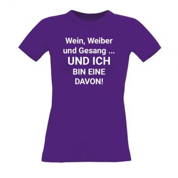 Preview: Premium T-Shirt Women Wein, Weiber und Gesang ...