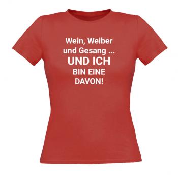 Preview: T-Shirts Frauen bedruckt - rot - Bild
