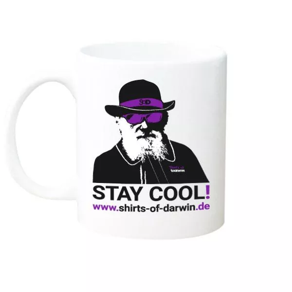 Motiv-Becher Stay cool lila - Bild
