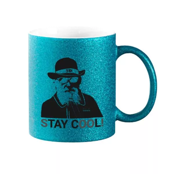 Sparkle Kaffeebecher mit Motiv - türkis