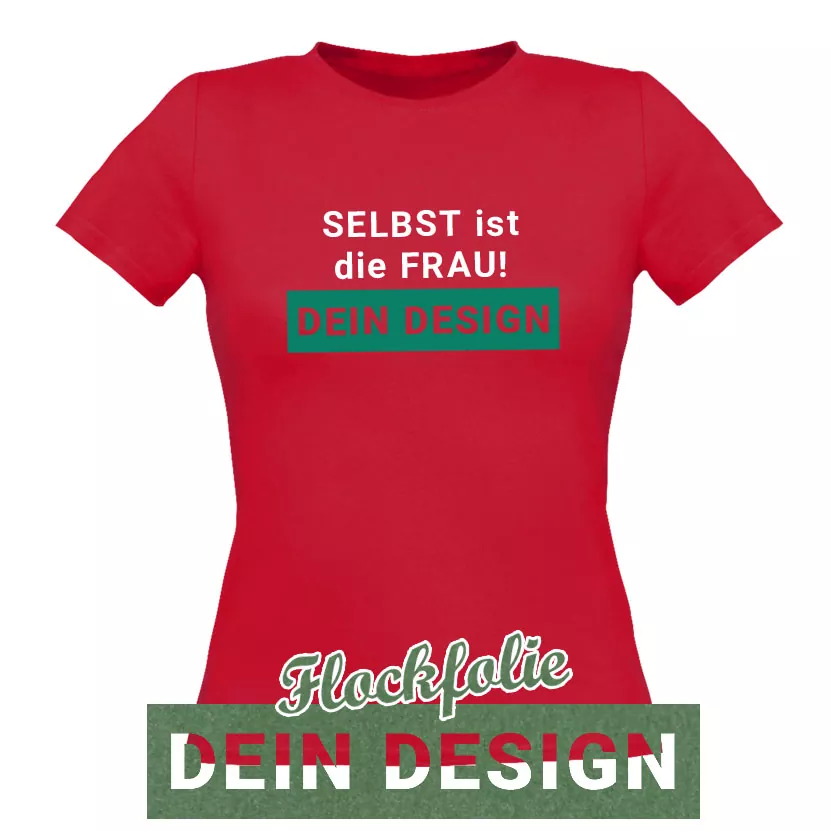 Frauen T-Shirt bedrucken Flockfolie Euskirchen - Bild