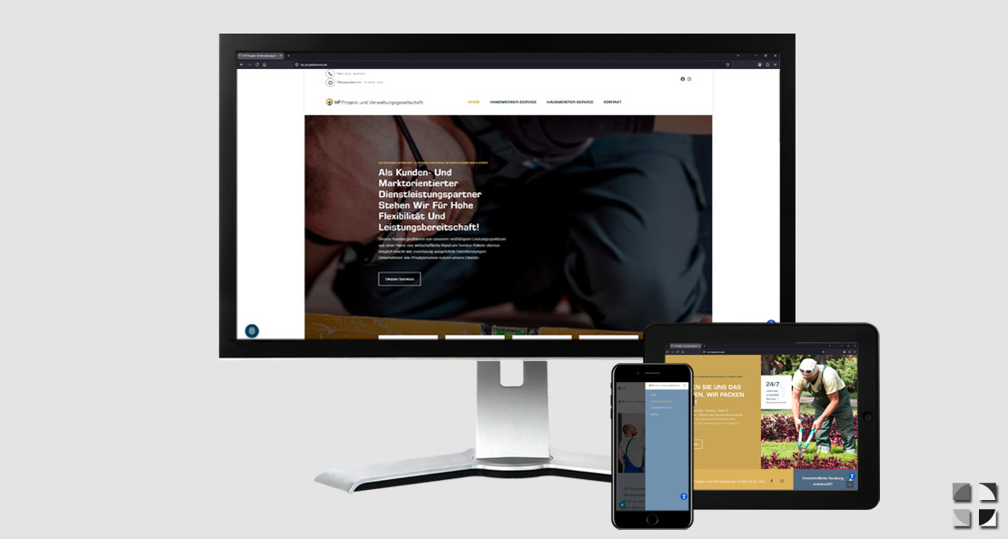 Redesign Webauftritt HP Projekt- & Verwaltungs Gmbh & Co. KG - Bild